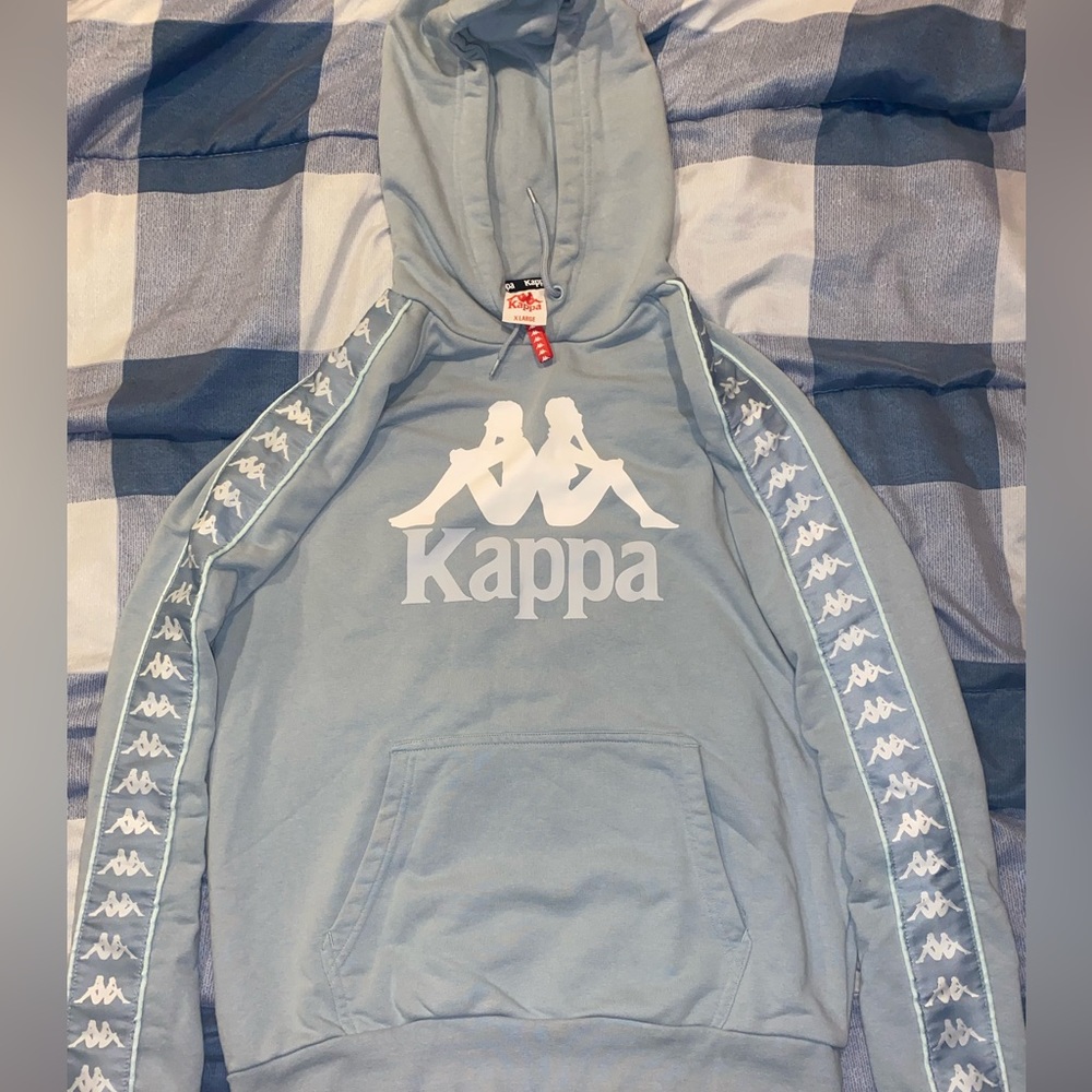 Size XL Mens kappa baby blue hoodie